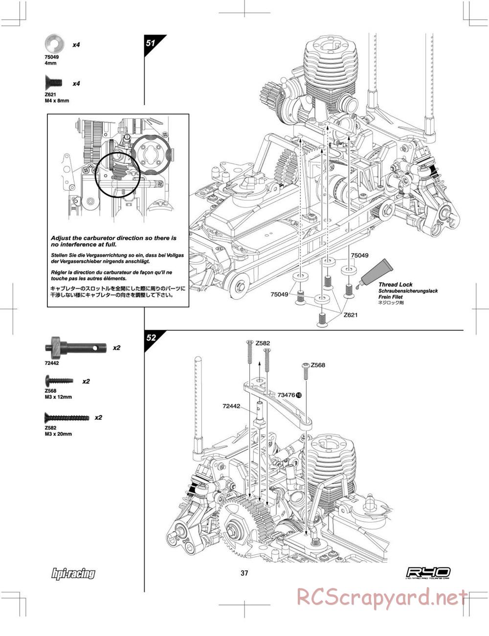 HPI - R40 Nitro Touring Car - Manual - Page 37