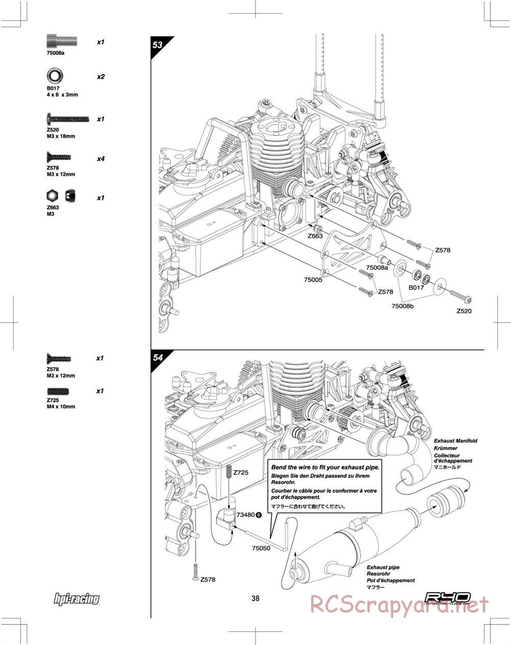 HPI - R40 Nitro Touring Car - Manual - Page 38