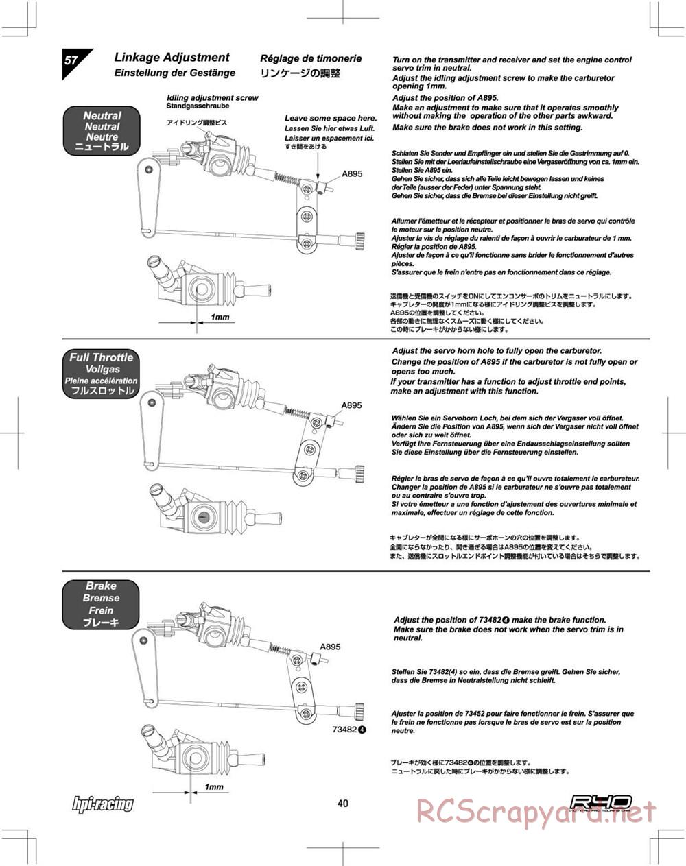 HPI - R40 Nitro Touring Car - Manual - Page 40