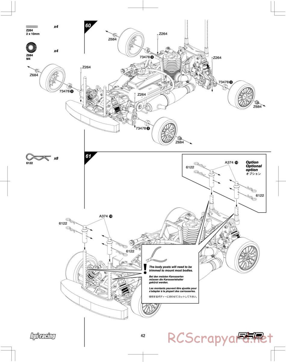 HPI - R40 Nitro Touring Car - Manual - Page 42
