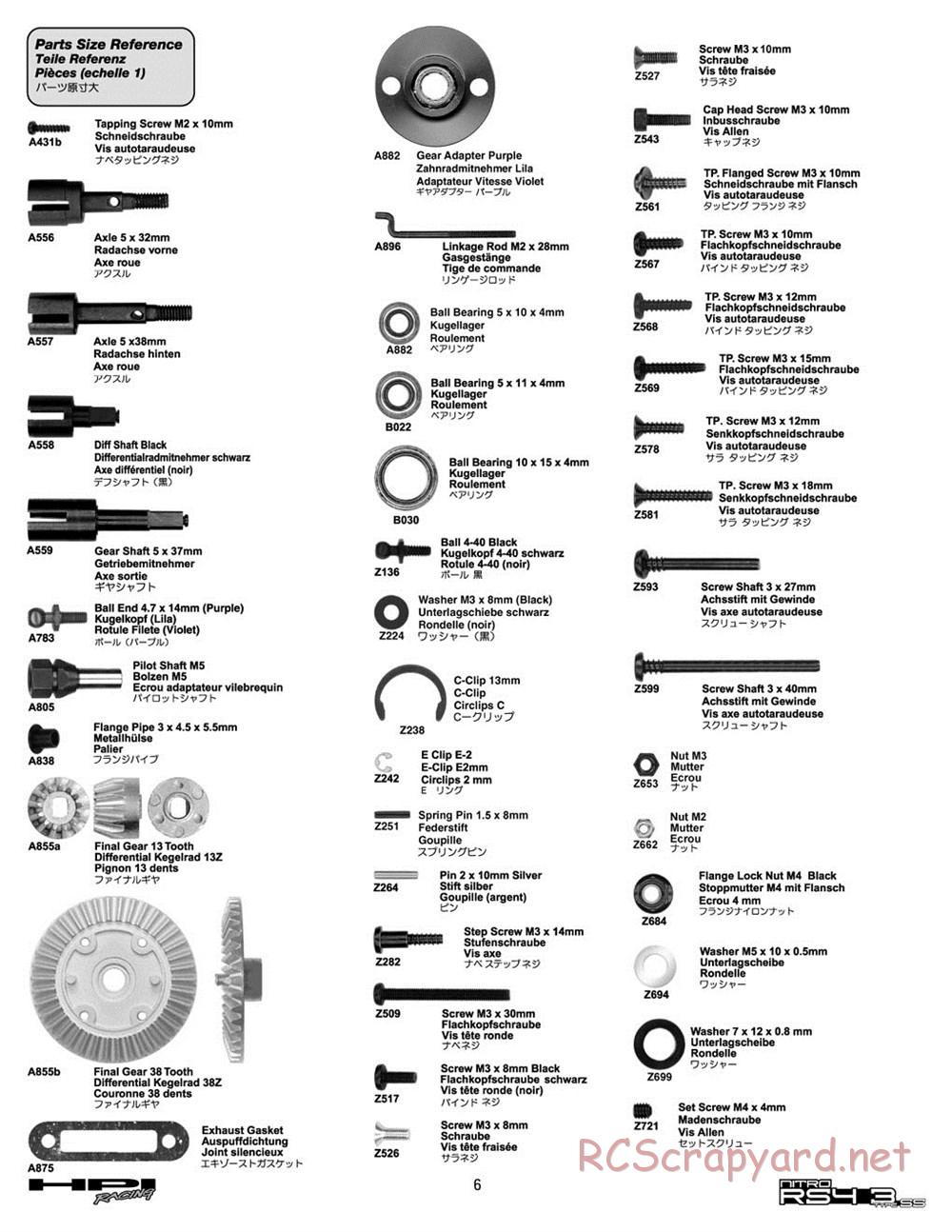 HPI - Nitro RS4 3 SS (2002) - Manual - Page 6