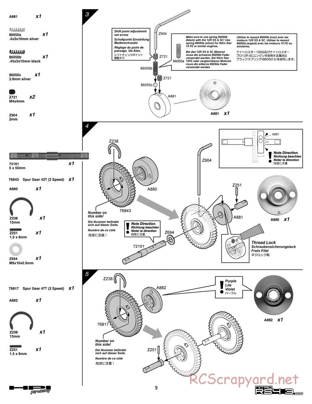 HPI - Nitro RS4 3 SS (2002) - Manual - Page 9