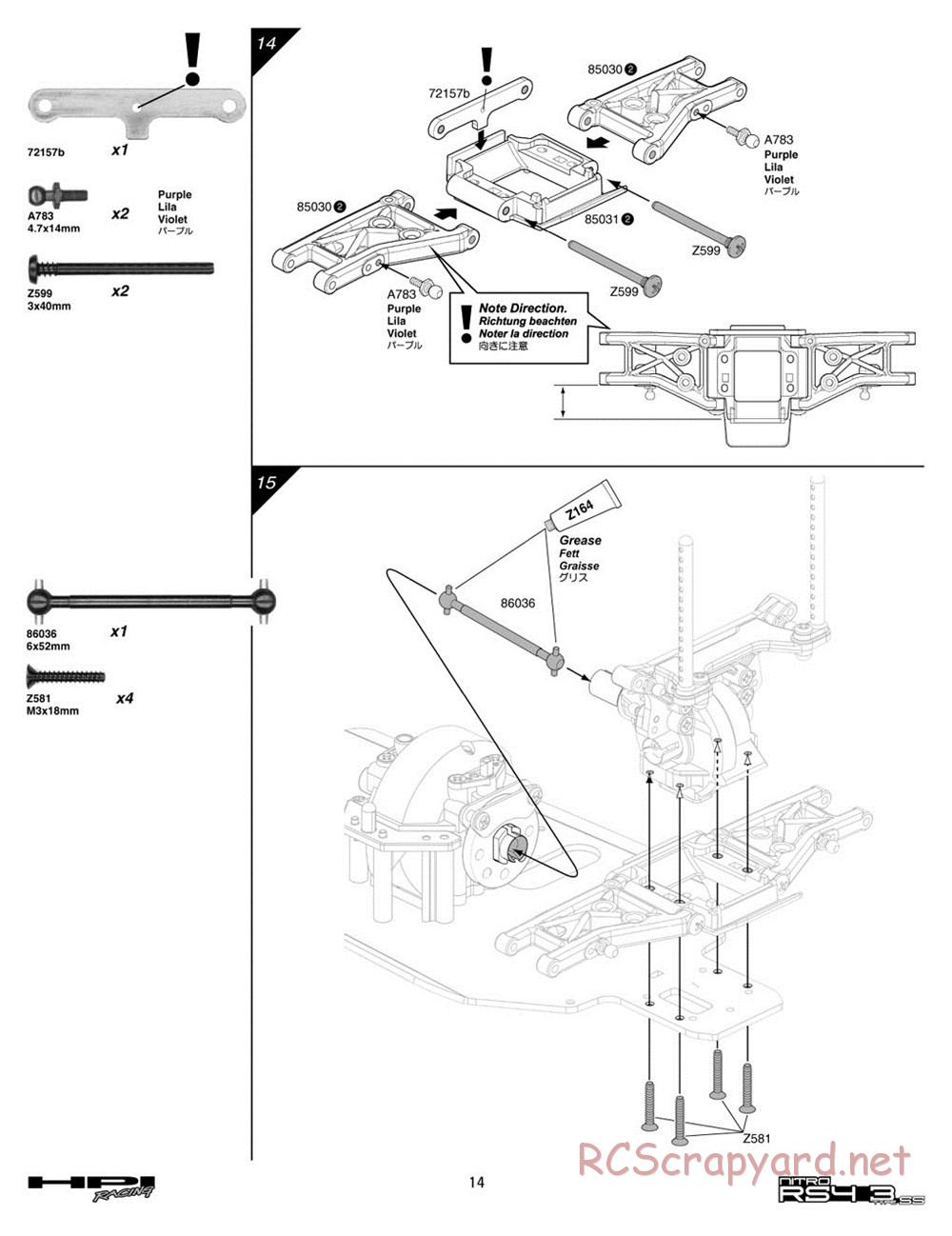 HPI - Nitro RS4 3 SS (2002) - Manual - Page 14