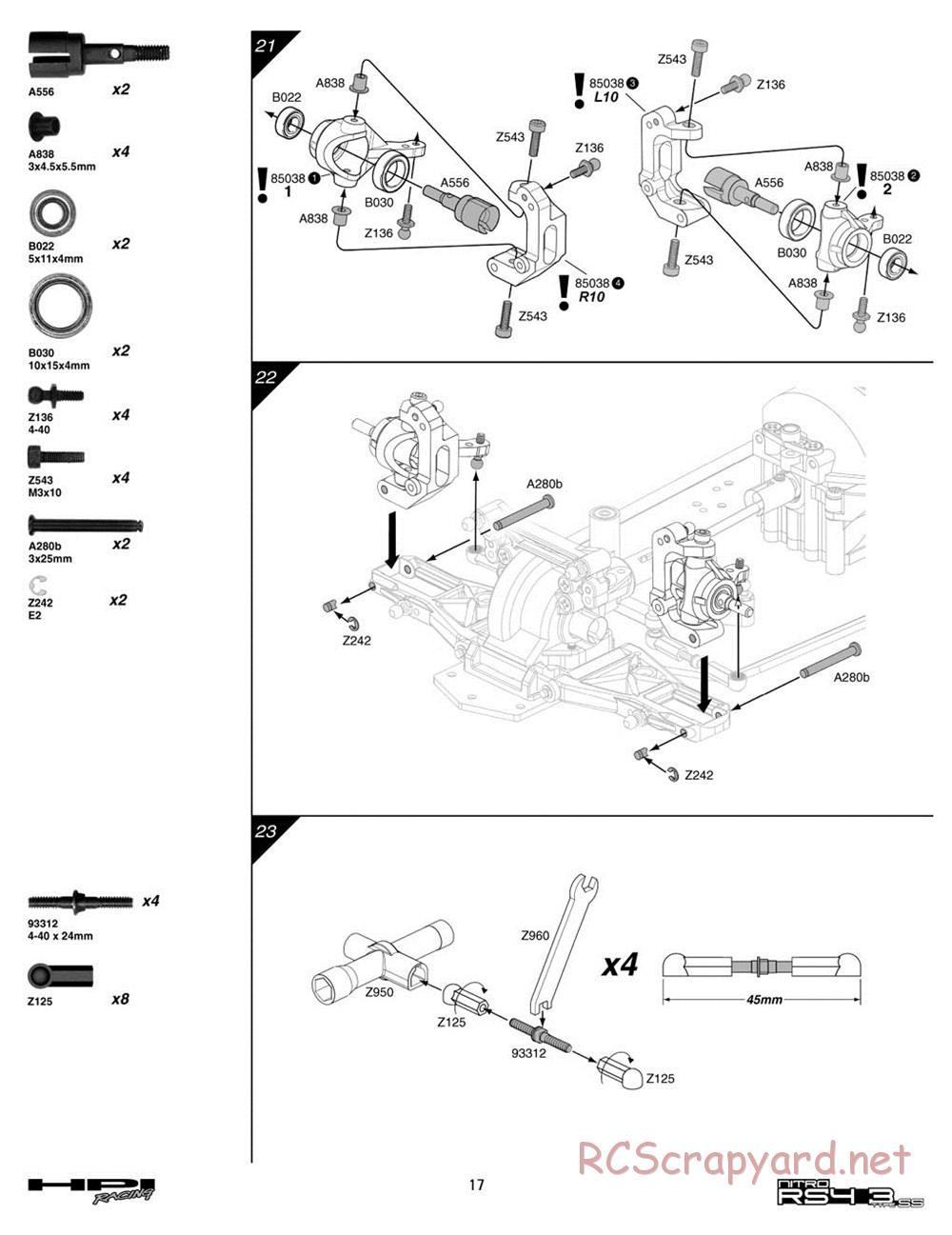 HPI - Nitro RS4 3 SS (2002) - Manual - Page 17