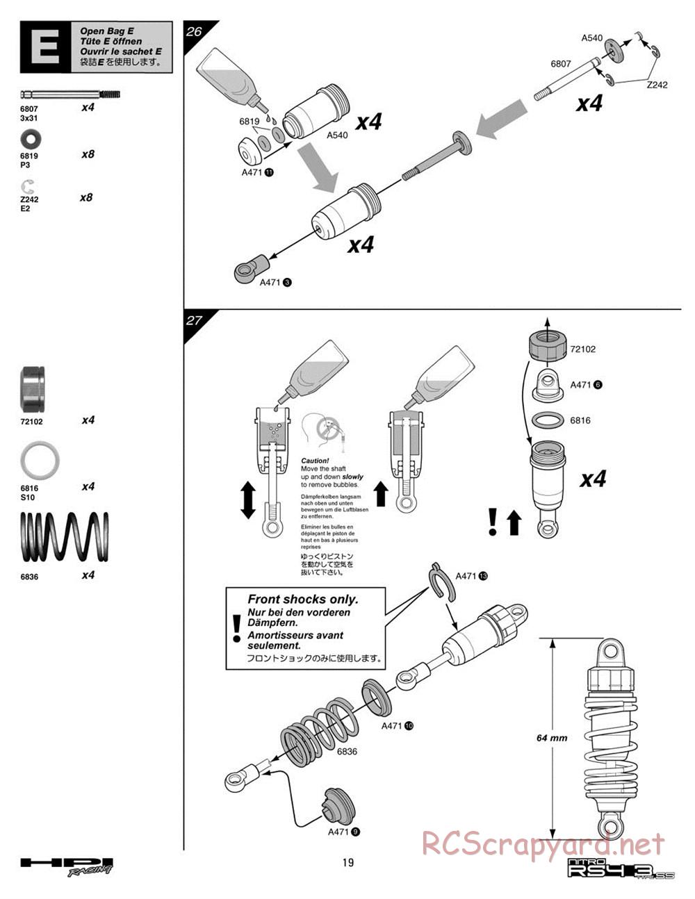 HPI - Nitro RS4 3 SS (2002) - Manual - Page 19