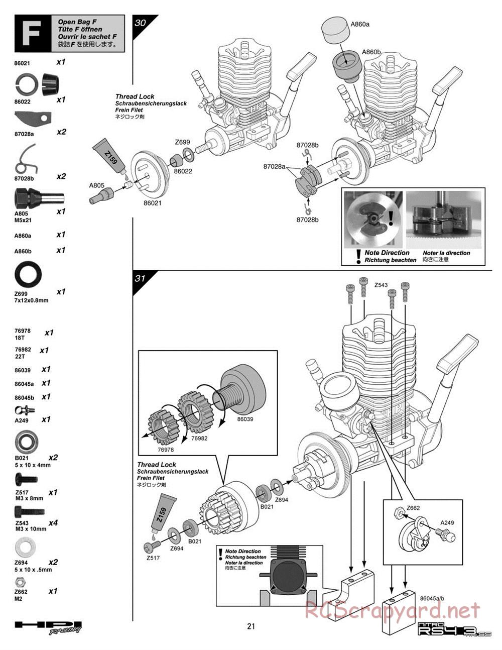 HPI - Nitro RS4 3 SS (2002) - Manual - Page 21