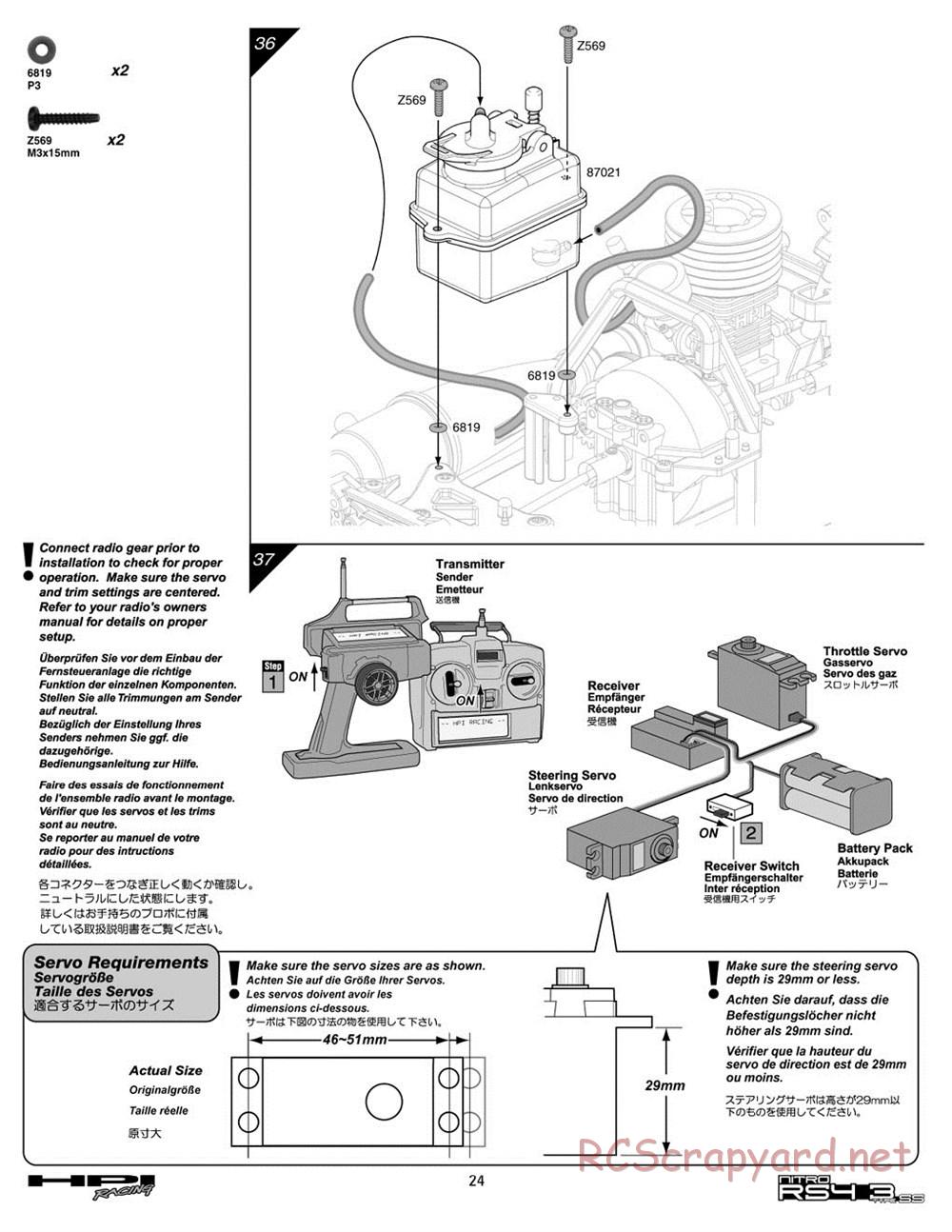 HPI - Nitro RS4 3 SS (2002) - Manual - Page 24