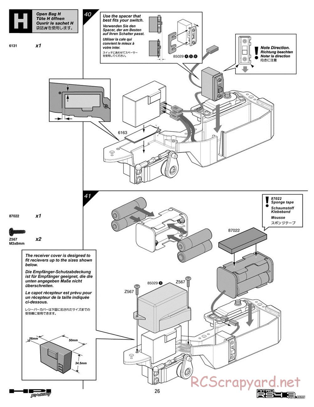 HPI - Nitro RS4 3 SS (2002) - Manual - Page 26