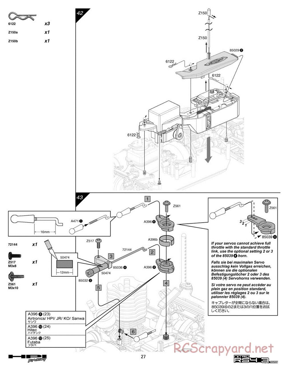 HPI - Nitro RS4 3 SS (2002) - Manual - Page 27
