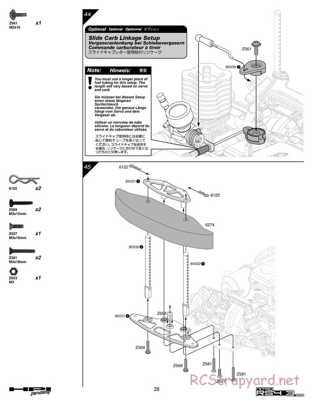 HPI - Nitro RS4 3 SS (2002) - Manual - Page 28
