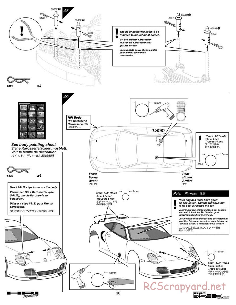 HPI - Nitro RS4 3 SS (2002) - Manual - Page 30