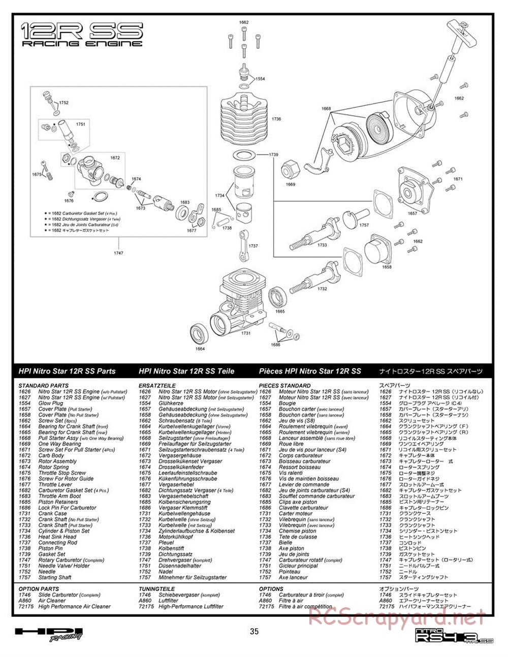 HPI - Nitro RS4 3 SS (2002) - Manual - Page 35