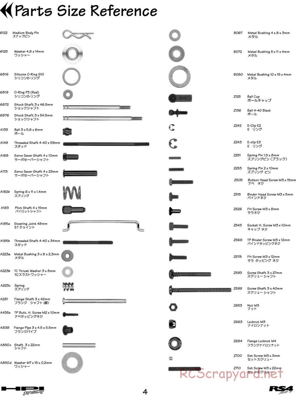 HPI - RS4 MT - Manual - Page 4