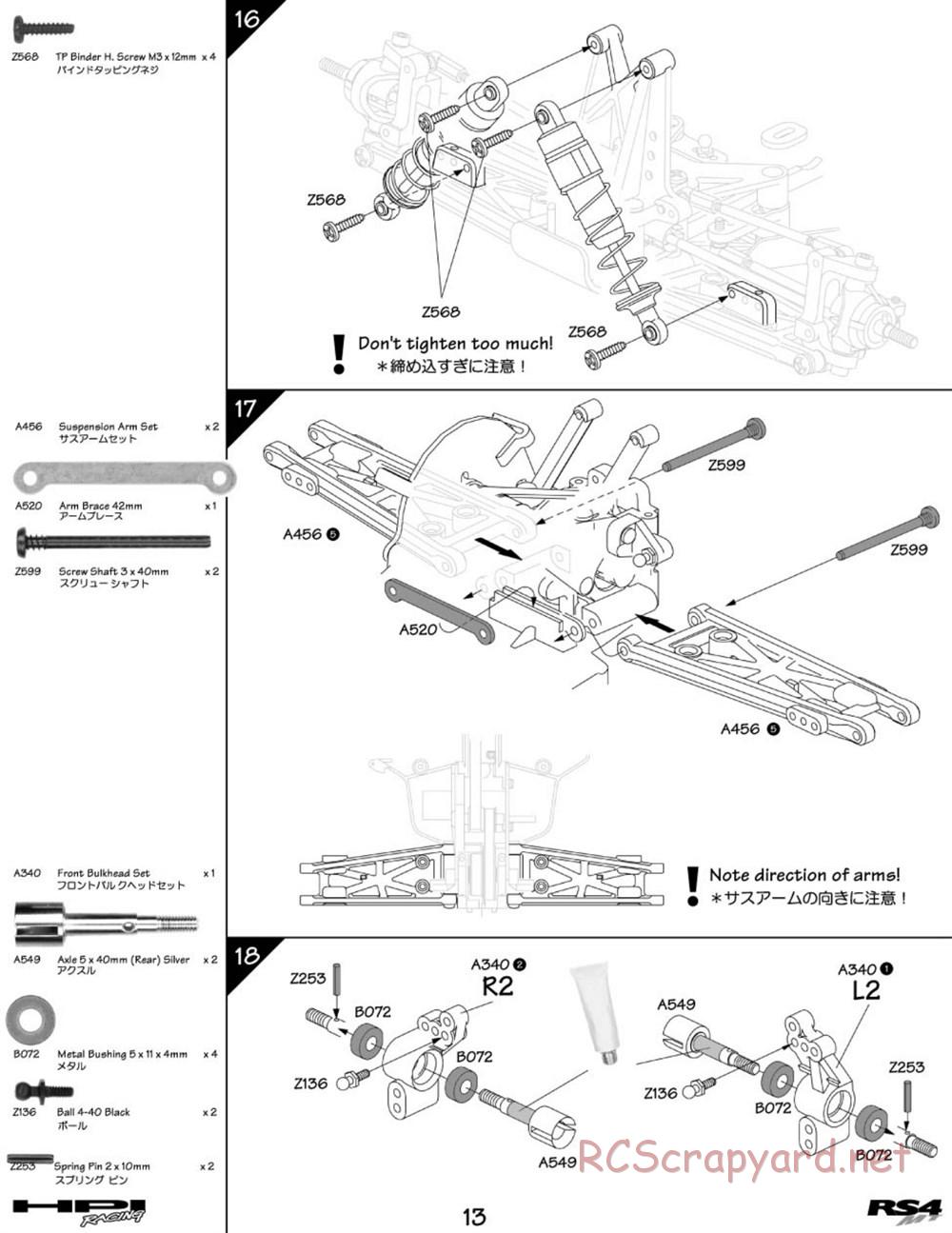 HPI - RS4 MT - Manual - Page 13