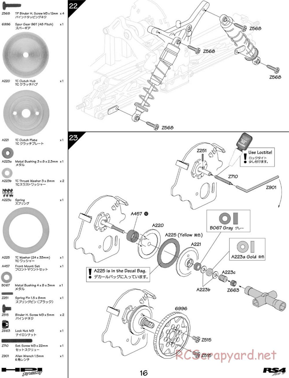 HPI - RS4 MT - Manual - Page 16