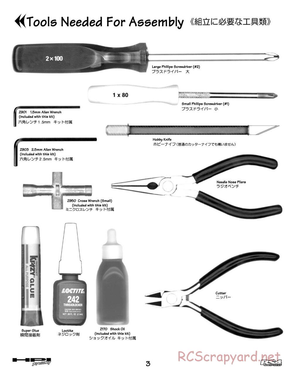 HPI - RS4 Mini Pro - Manual - Page 3