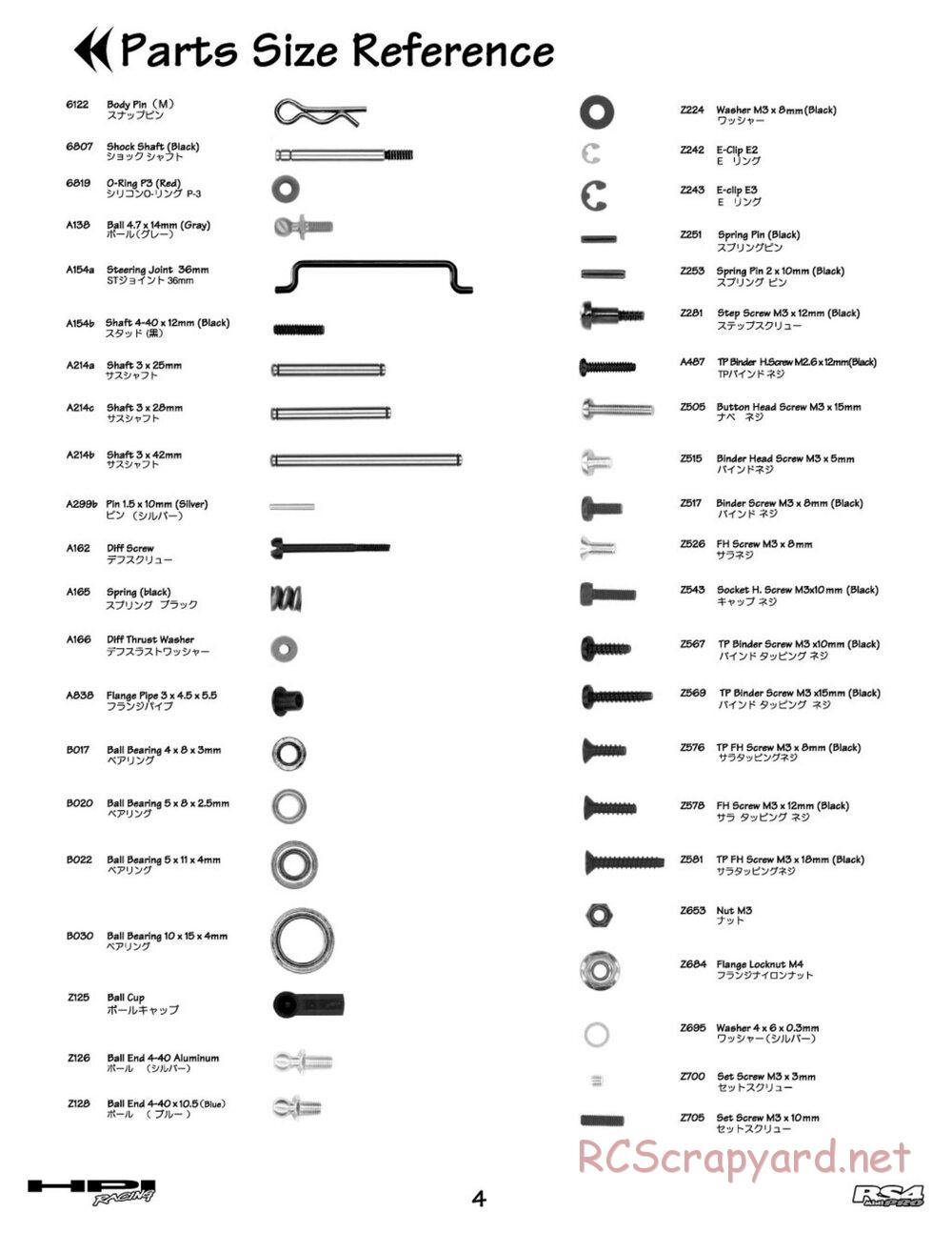 HPI - RS4 Mini Pro - Manual - Page 4