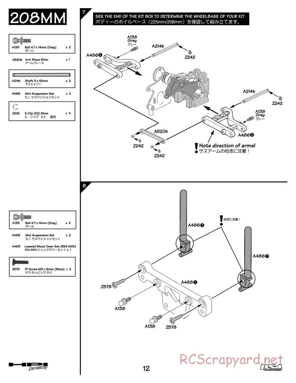 HPI - RS4 Mini Pro - Manual - Page 12