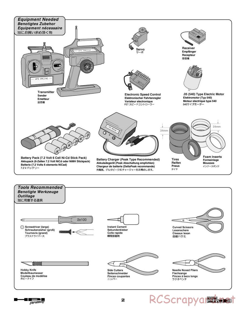 HPI - RS4 Pro 3 - Manual - Page 2