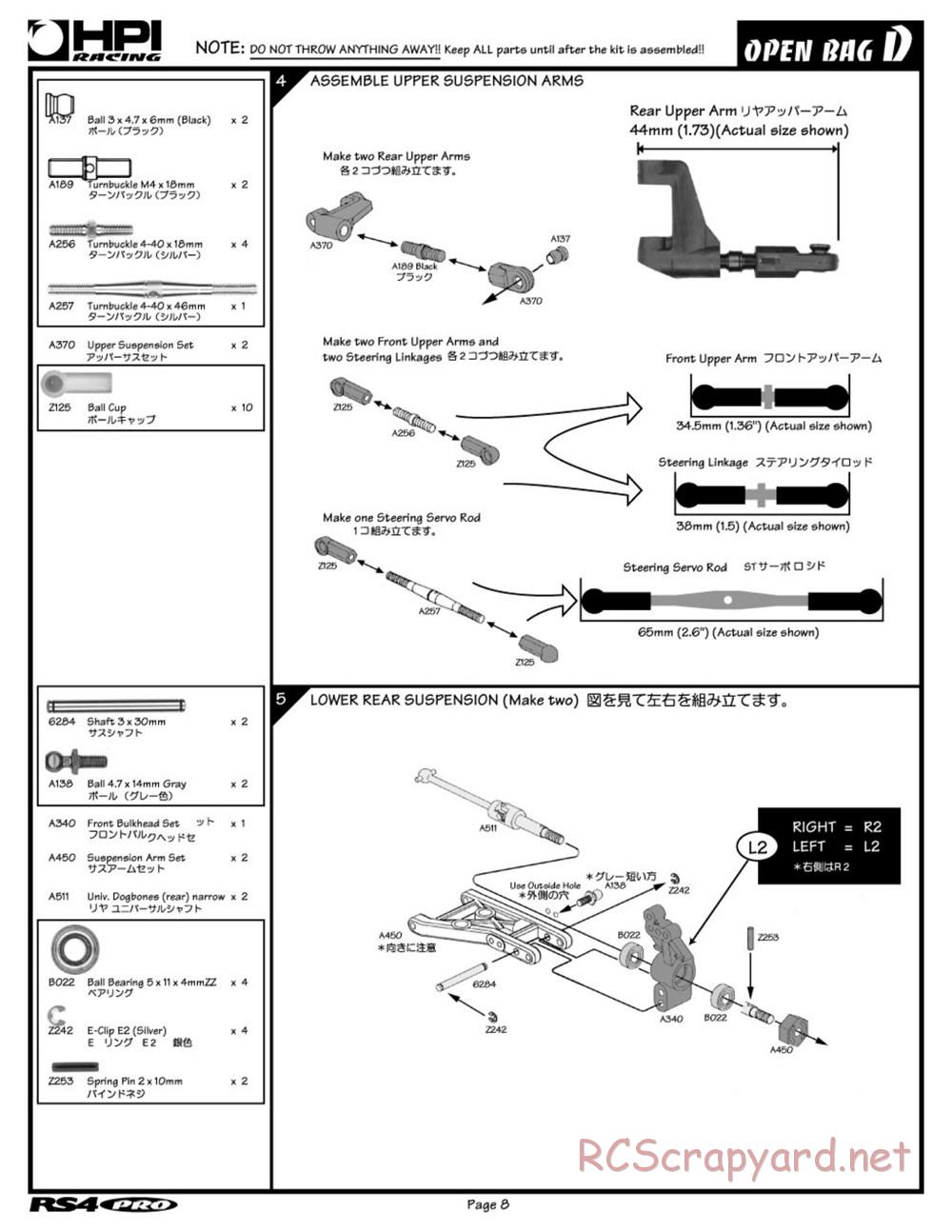 HPI - RS4 Pro - Manual - Page 8