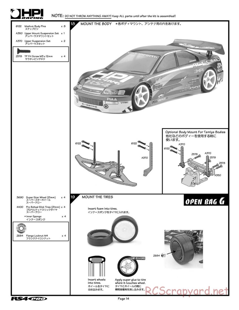 HPI - RS4 Pro - Manual - Page 14