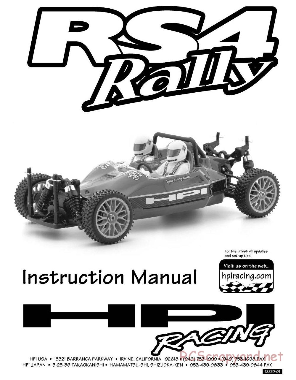 HPI - RS4 Rally - Manual - Page 1