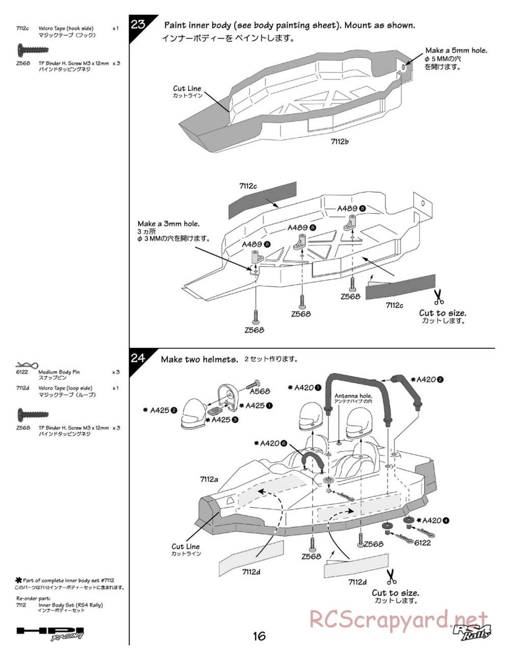 HPI - RS4 Rally - Manual - Page 16