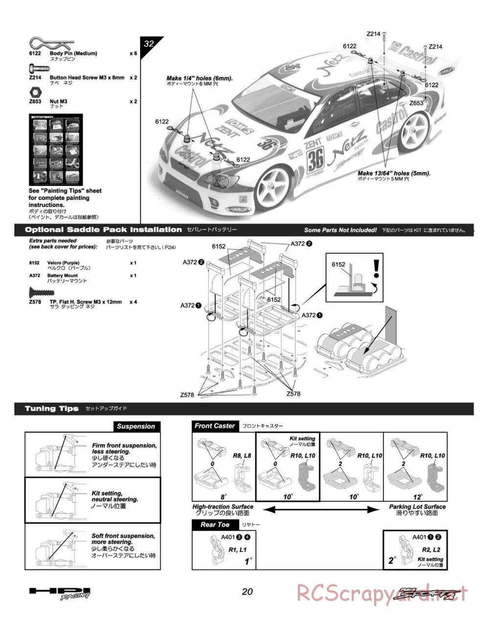 HPI - RS4 Sport 2 - Manual - Page 20