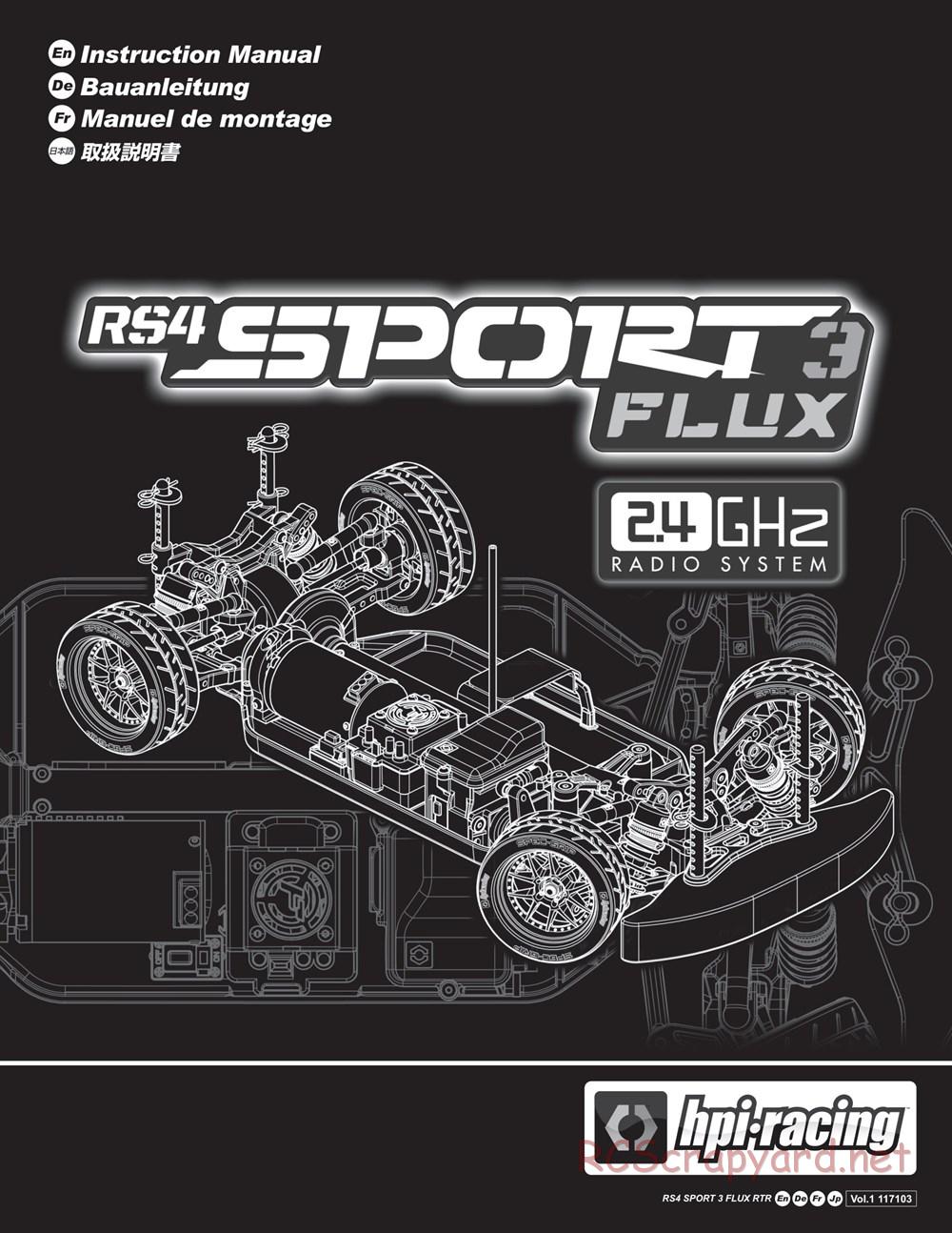 HPI - RS4 Sport 3 Flux - Manual - Page 1