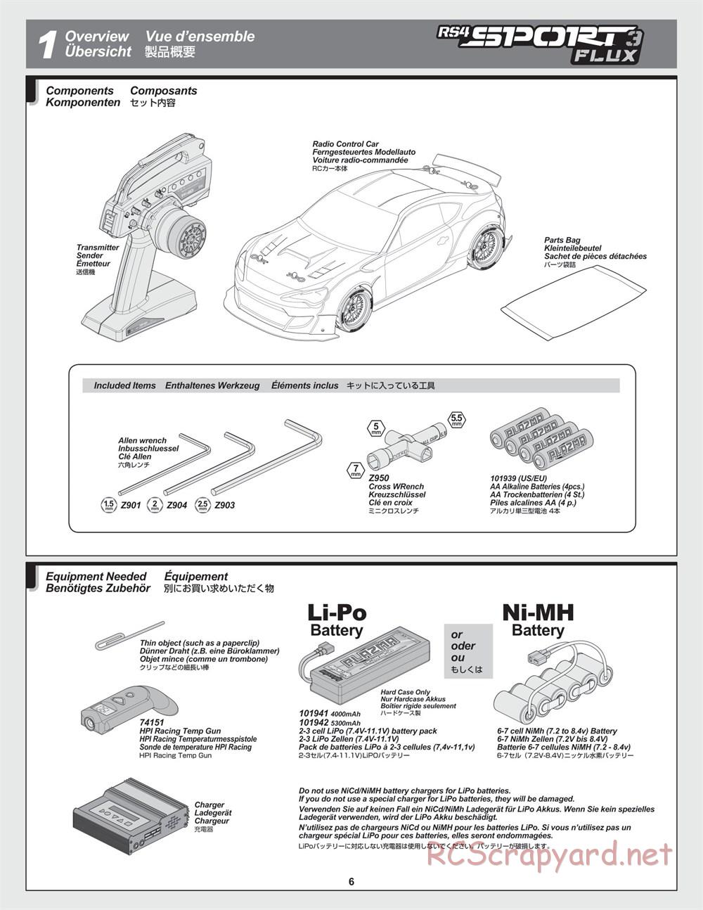 HPI - RS4 Sport 3 Flux - Manual - Page 6