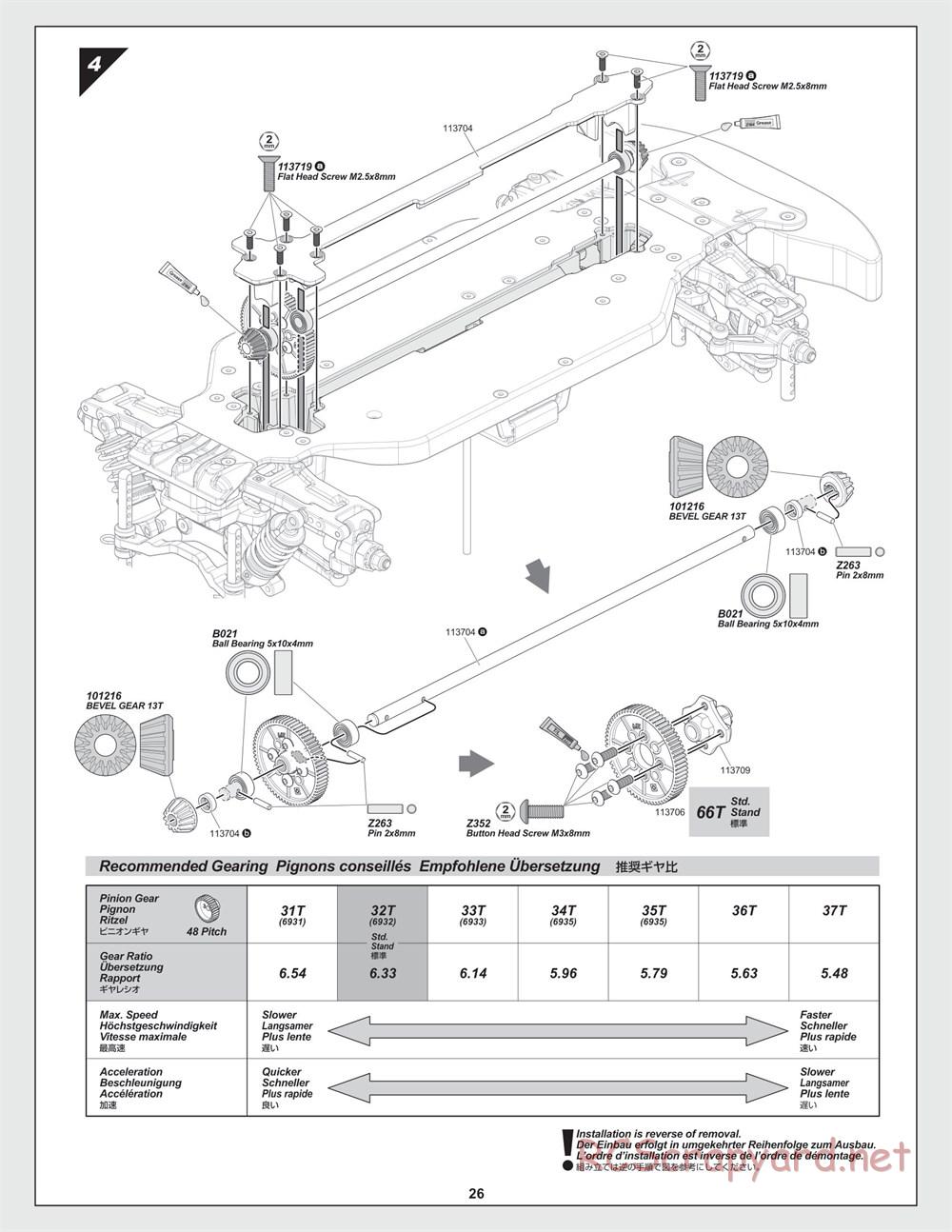 HPI - RS4 Sport 3 Flux - Manual - Page 26
