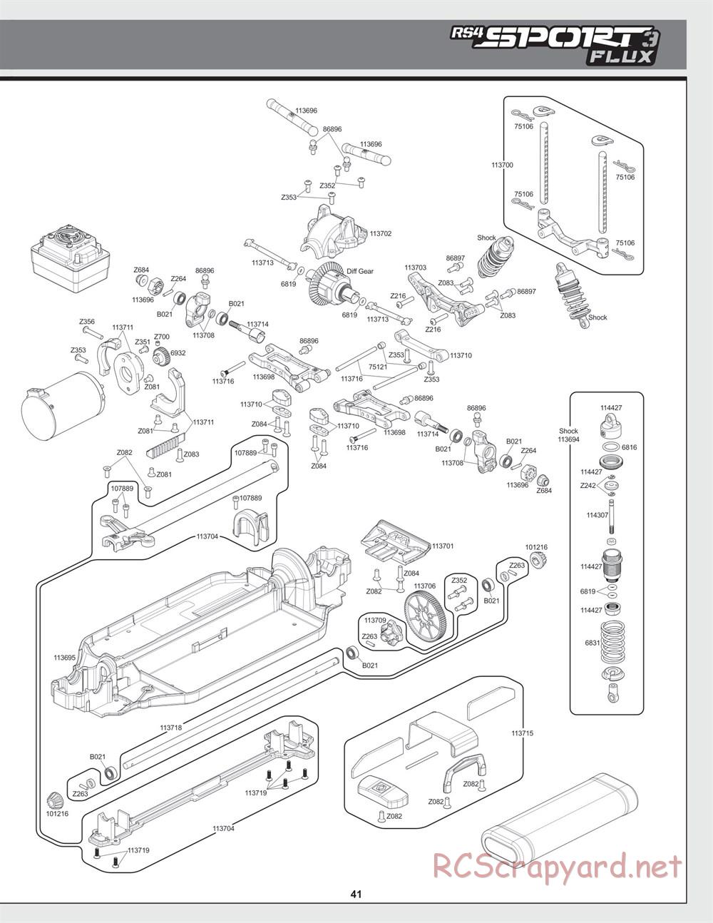 HPI - RS4 Sport 3 Flux - Exploded View - Page 41