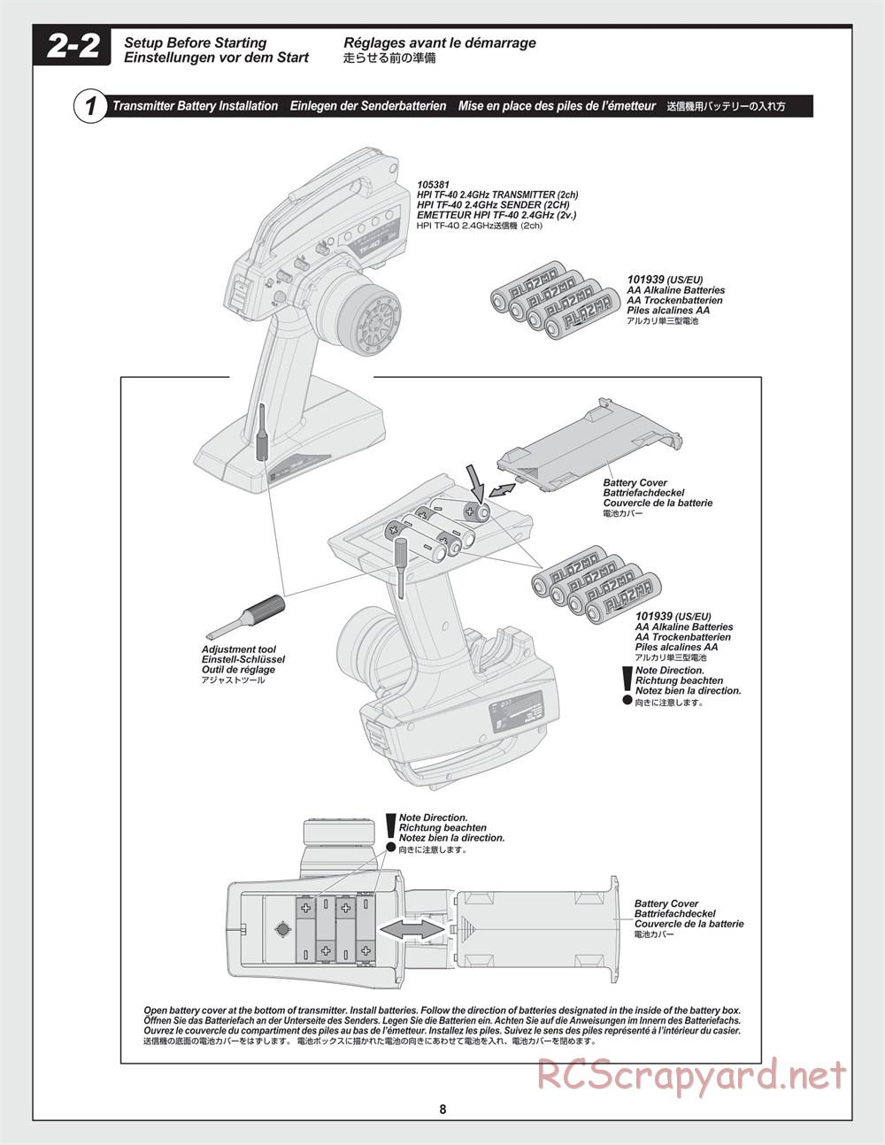 HPI - RS4 Sport 3 - Manual - Page 8