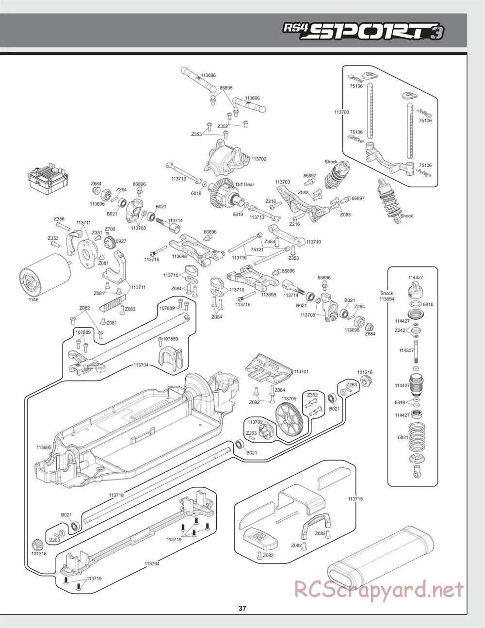 HPI - RS4 Sport 3 - Exploded View - Page 37