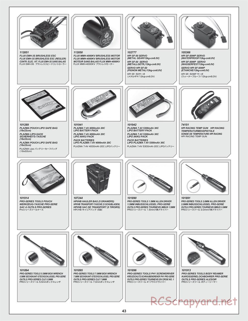 HPI - RS4 Sport 3 - Exploded View - Page 43