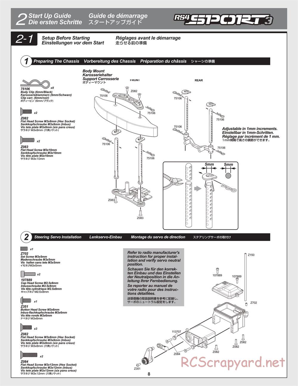 HPI - RS4 Sport 3 - Creator Edition - Manual - Page 8