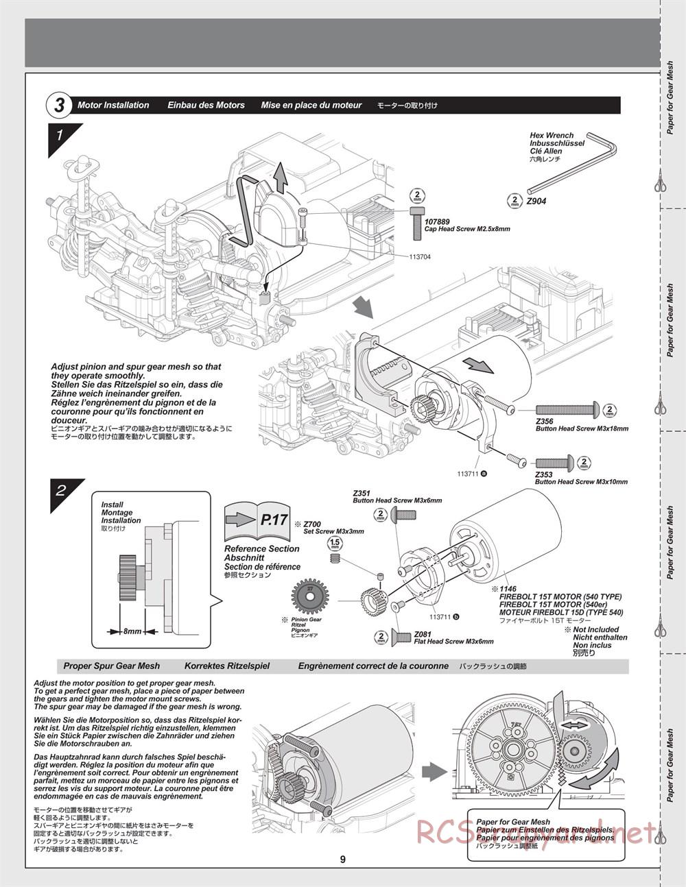 HPI - RS4 Sport 3 - Creator Edition - Manual - Page 9