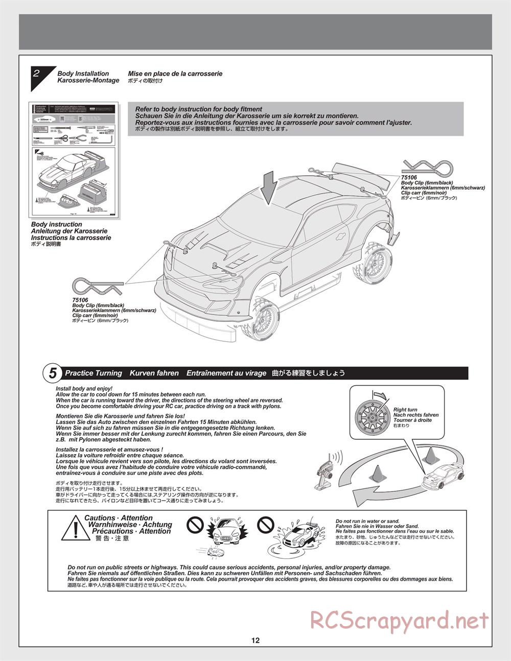 HPI - RS4 Sport 3 - Creator Edition - Manual - Page 12