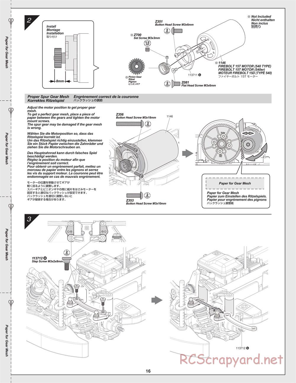 HPI - RS4 Sport 3 - Creator Edition - Manual - Page 16