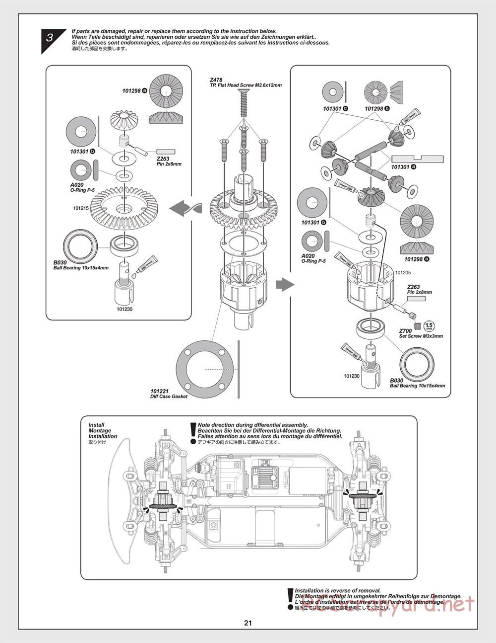 HPI - RS4 Sport 3 - Creator Edition - Manual - Page 21