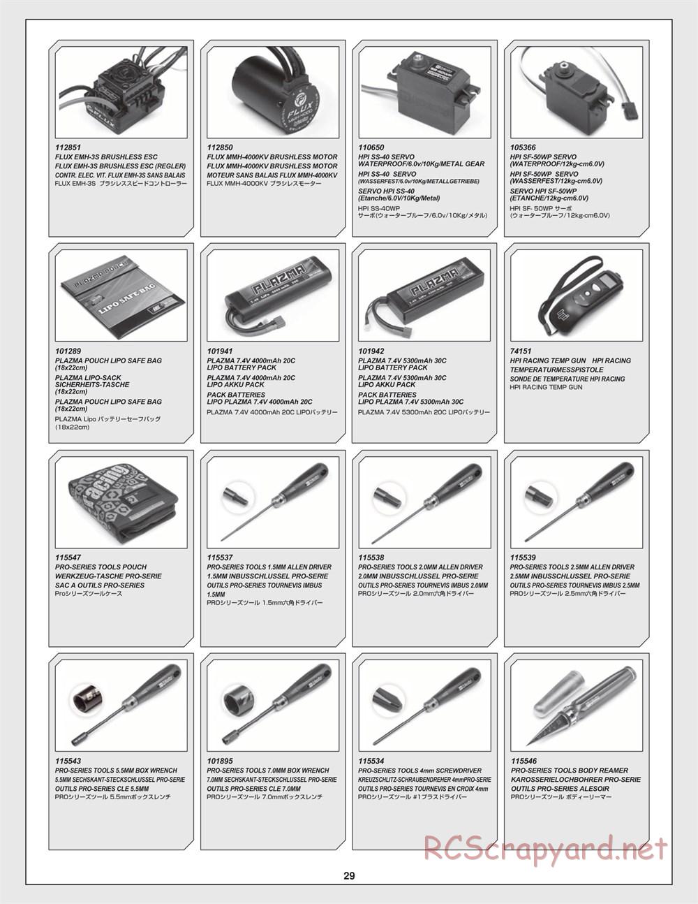 HPI - RS4 Sport 3 - Creator Edition - Exploded View - Page 29