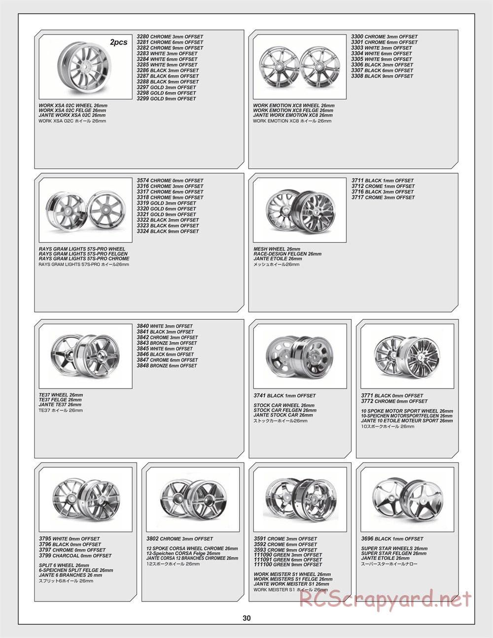 HPI - RS4 Sport 3 - Creator Edition - Manual - Page 30