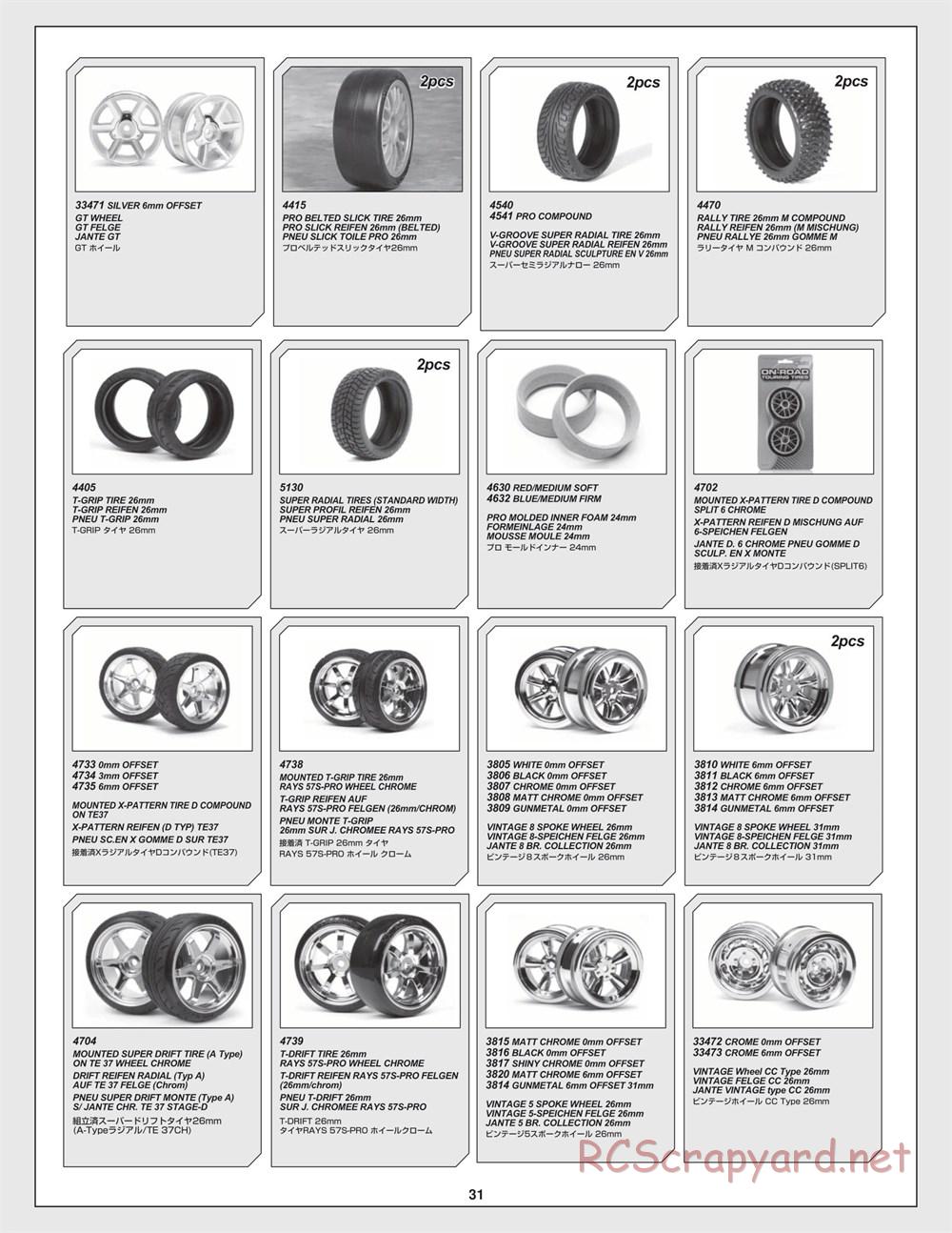 HPI - RS4 Sport 3 - Creator Edition - Manual - Page 31