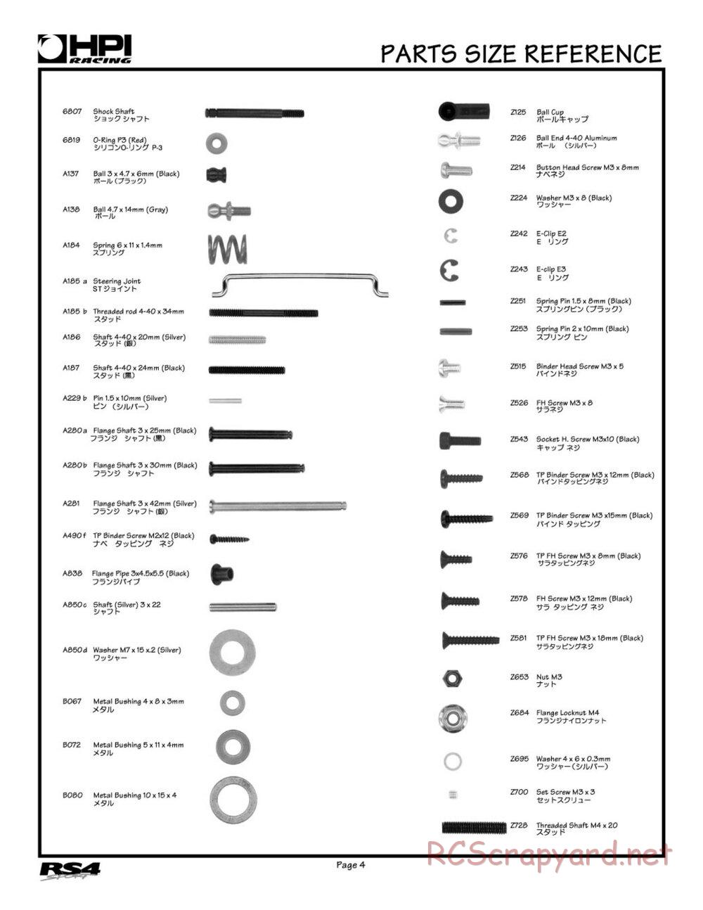 HPI - RS4 Sport - Manual - Page 4