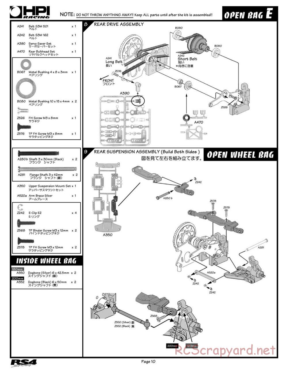 HPI - RS4 Sport - Manual - Page 10