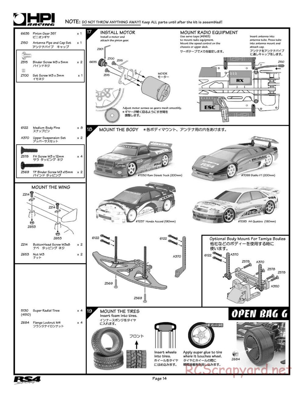 HPI - RS4 Sport - Manual - Page 14