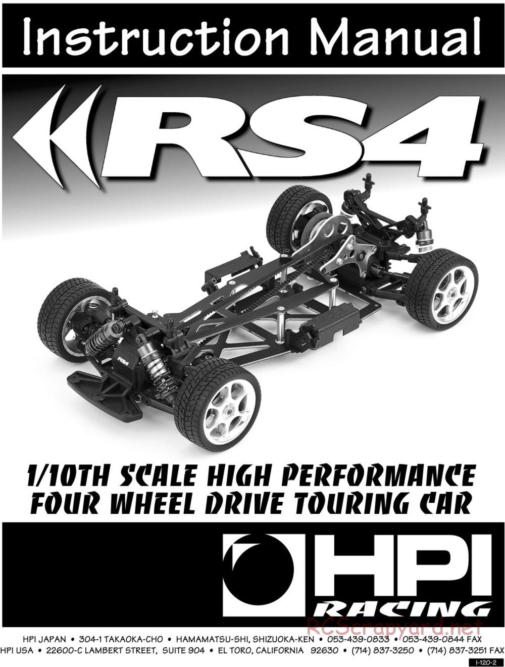 HPI - RS4 - Manual - Page 1