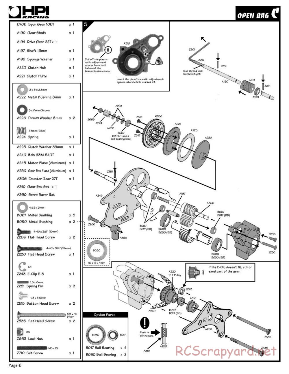 HPI - RS4 - Manual - Page 6