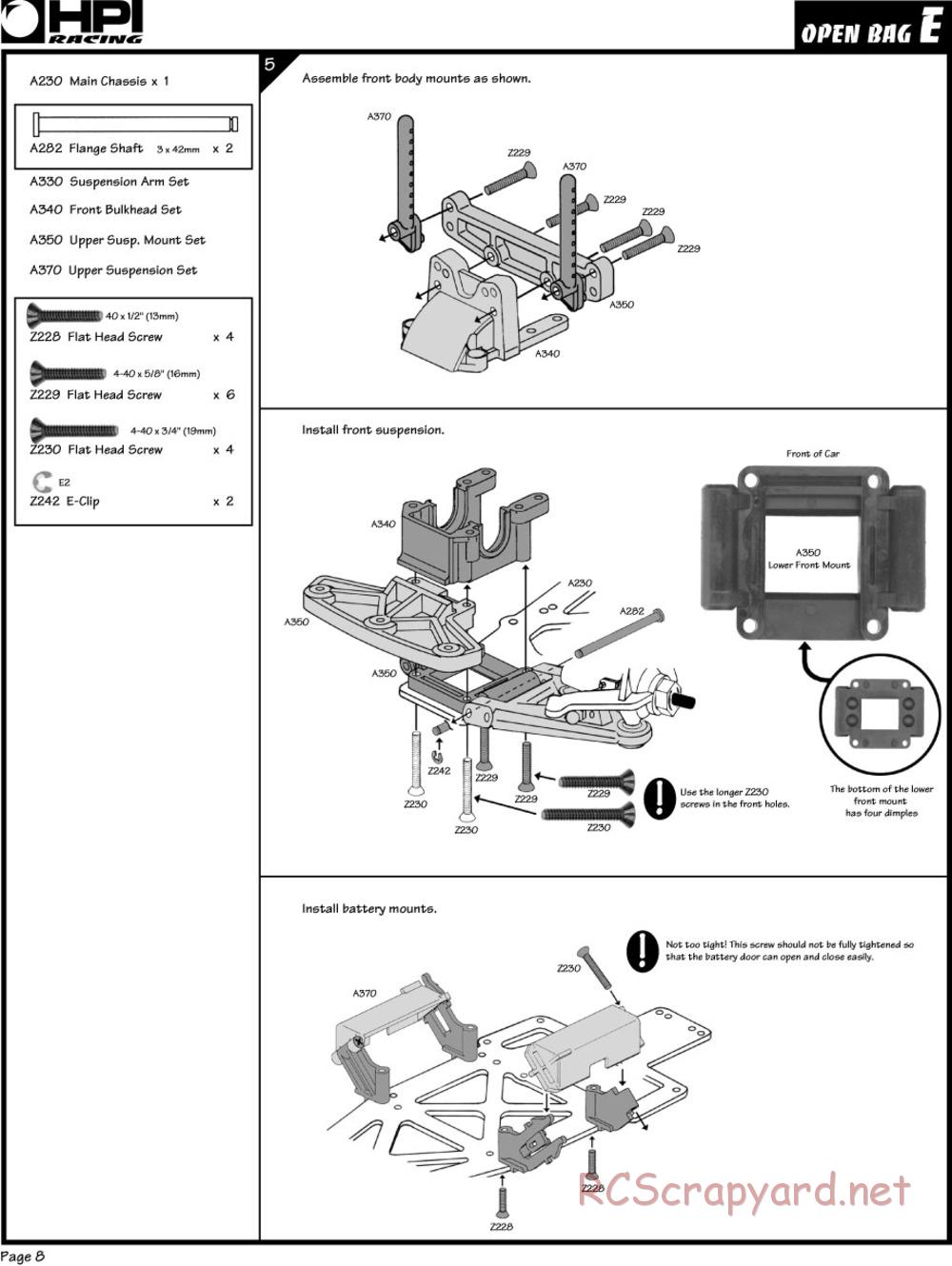 HPI - RS4 - Manual - Page 8