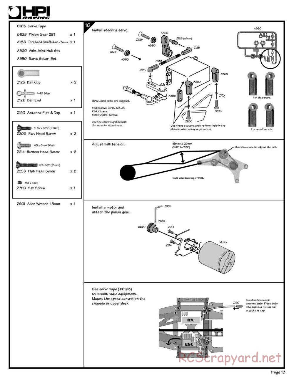 HPI - RS4 - Manual - Page 13